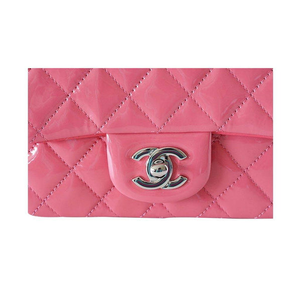 Chanel Mini Square Flap Bag Pink New Detail