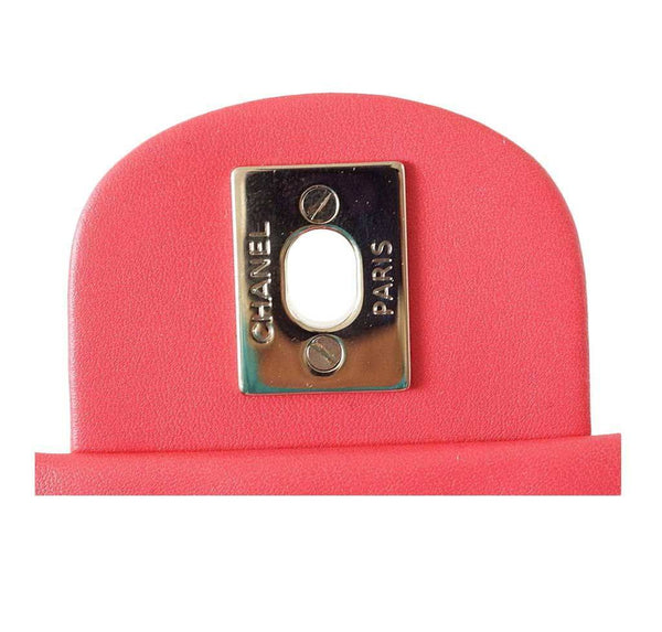 Chanel Mini Square Flap Bag Pink New Engraving