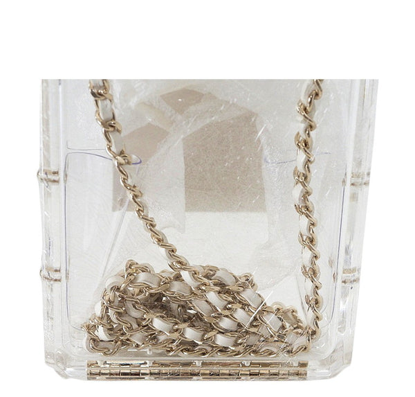 Chanel Parfume Bottle Bag Clear New Chain