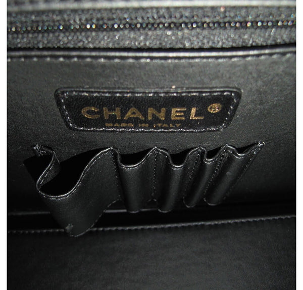 Chanel Vanity Bag Black Used Inside
