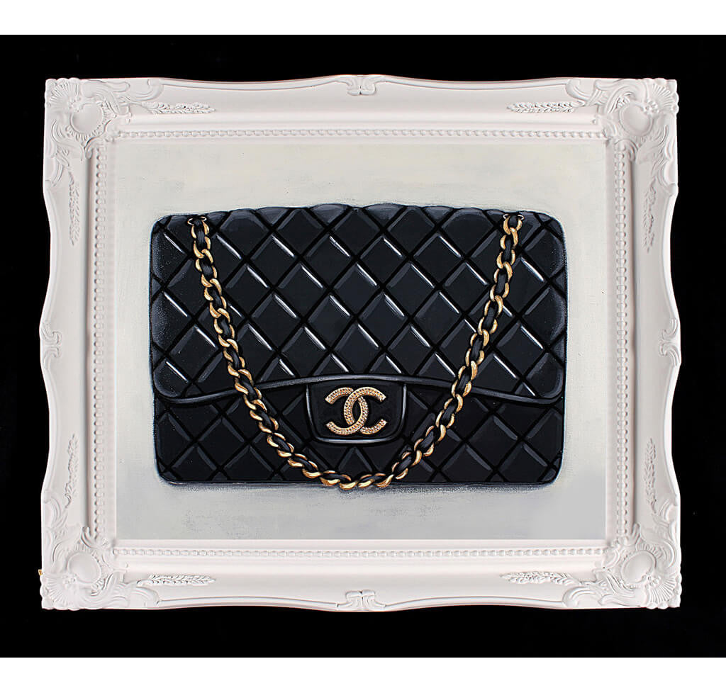Chanel Cavier large backpack quilted leather with flap and gold