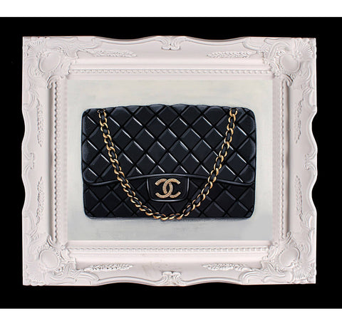 CHANEL Large Diamond Quilted Coco Chain Tote with Silver Hardware 2009 -  2010