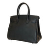 Hermes Birkin Special Order Bag 30 Noir Gris Chevre Palladium Pristine Back