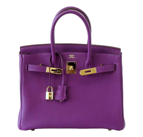 Hermes Birkin 30 Anemone Used Front Open