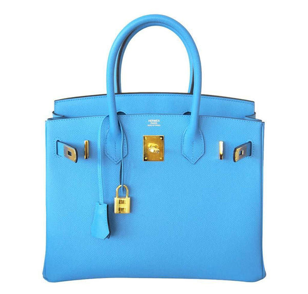 Hermes Birkin 30 Blue Paradise New Open