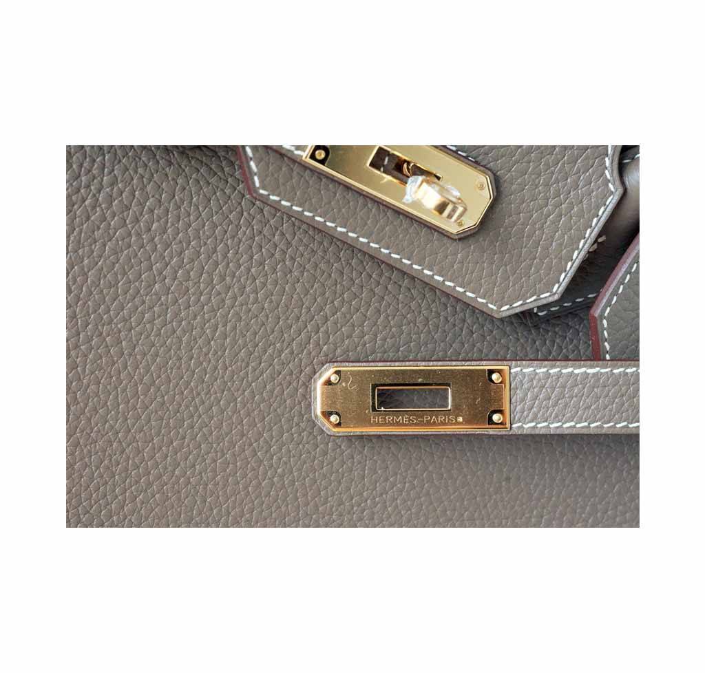 Hermes Birkin 25 in Etoupe Togo with Gold Hardware Neutral