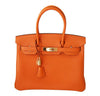 Hermes Birkin 30 Bag Orange Togo 