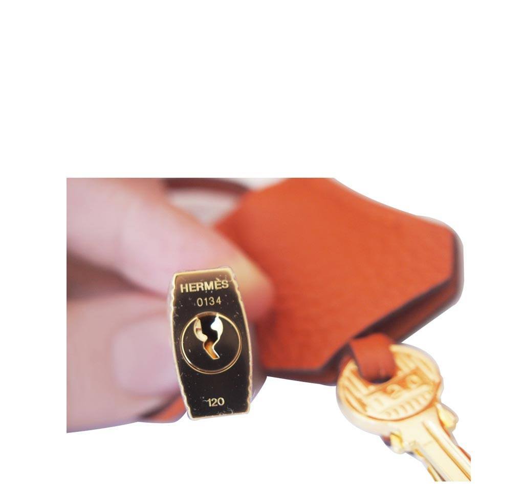 Birkin 30 leather handbag Hermès Orange in Leather - 36054623