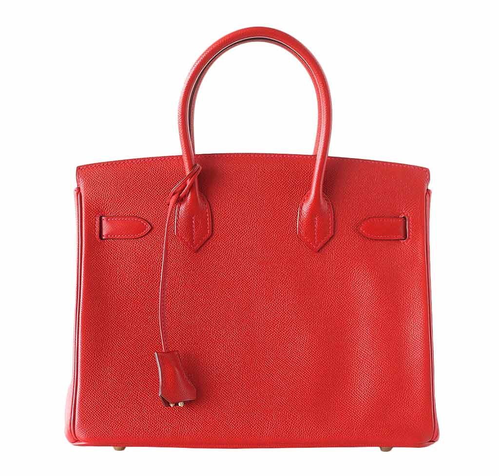 Hermes Birkin 35 Rouge Casaque Epsom Leather