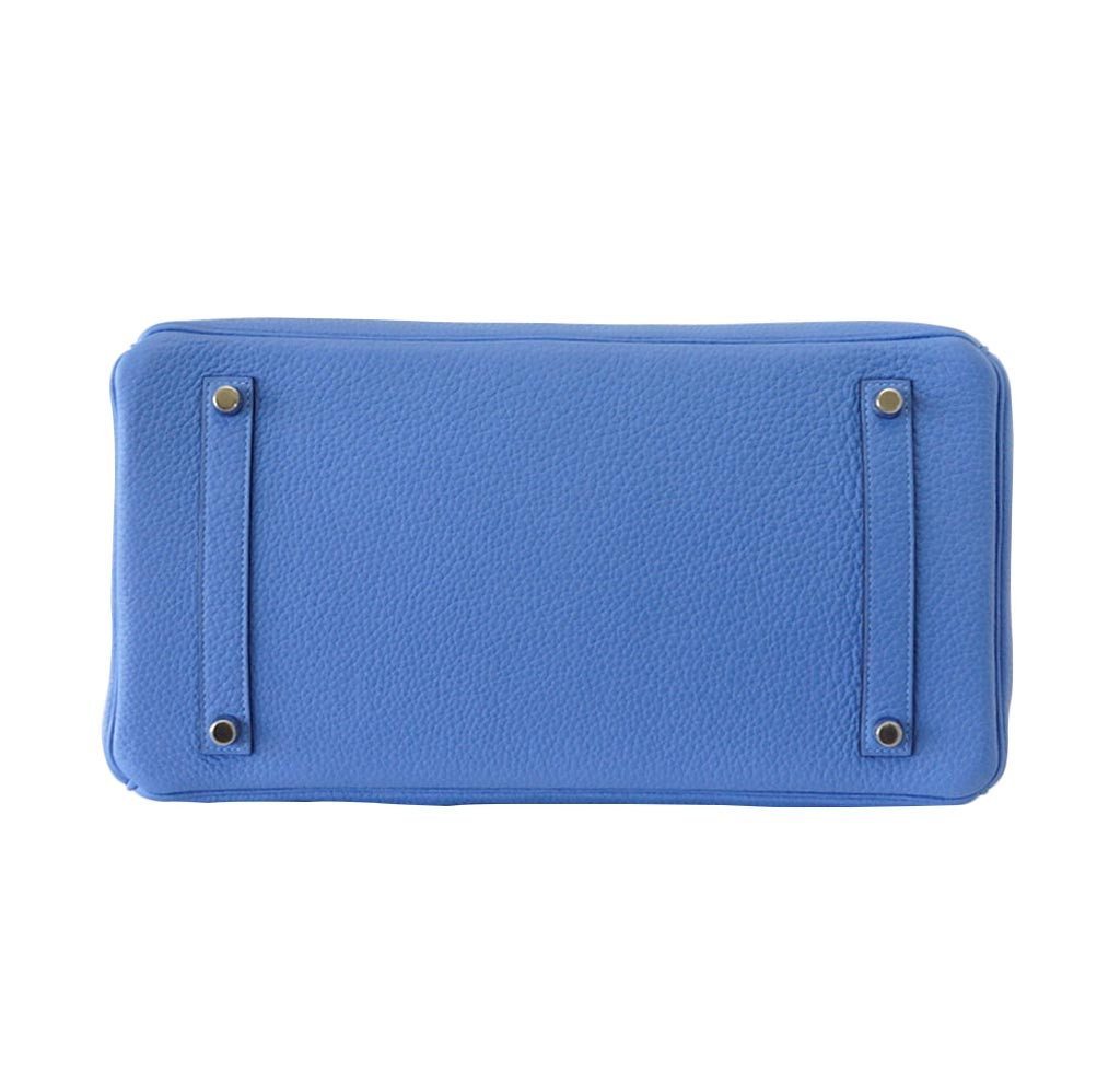 Hermes Birkin Bag 35 Exquisite Bleu Pale Palladium Hardware