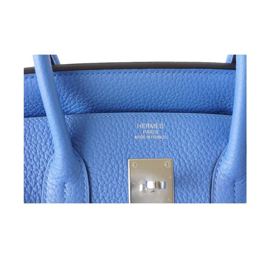 Hermès Birkin 30 Paradise Blue Bleu Paradis Taurillon Clemence with Gold  Hardware - Bags - Kabinet Privé