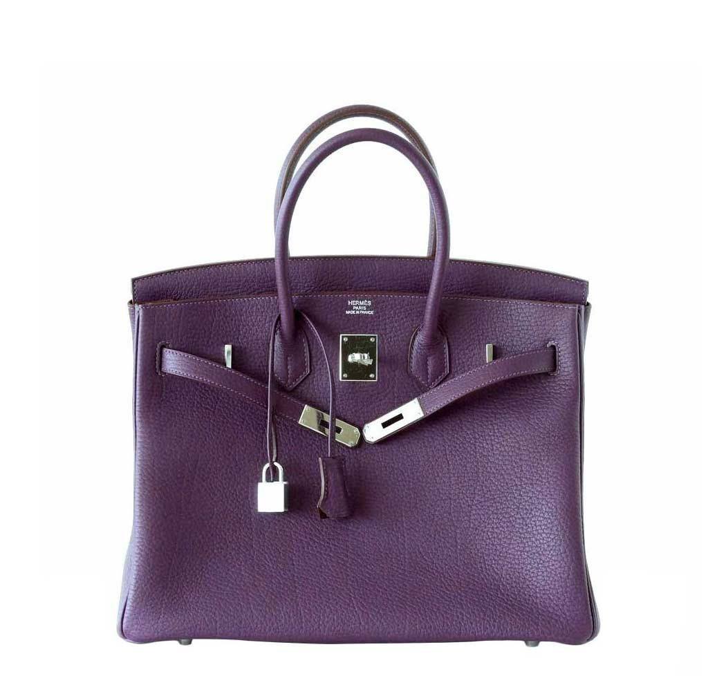 Hermès Birkin 35 Cassis (purple) Palladium Hardware