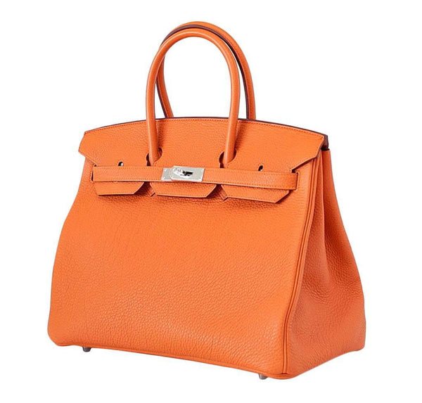 Hermes Birkin 35 H Orange New Front Side