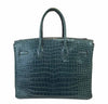 Hermes Birkin 35 Malachite Crocodile Used Back