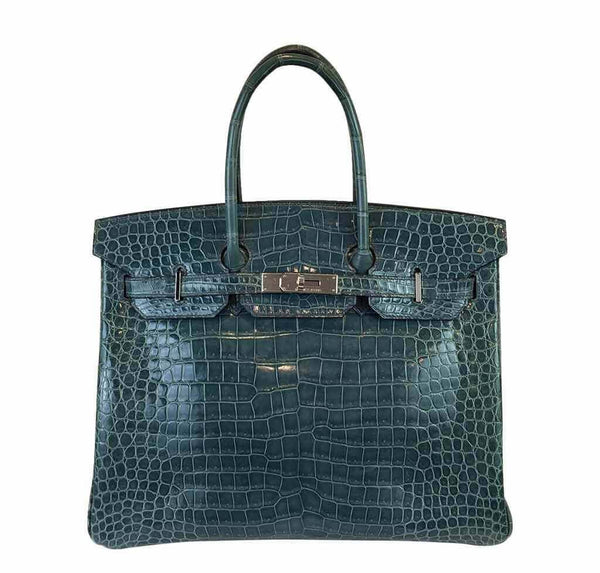 Hermes Birkin 35 Porosus Crocodile Bag 