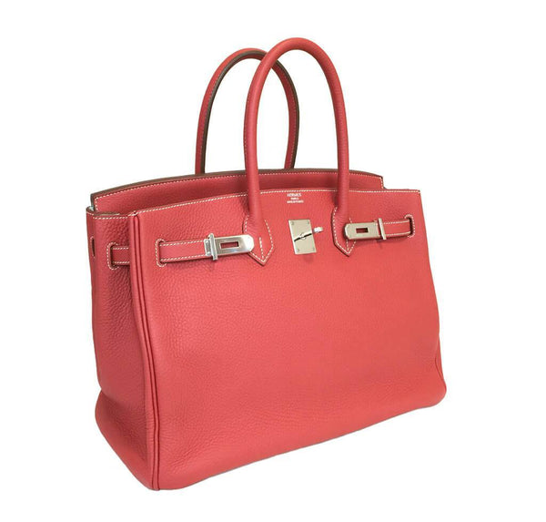 Hermes Birkin 35 Sanguine White Limited Edition Used Front Open