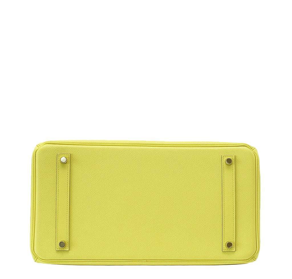 Jay Ahr Hermès Birkin 35 Smiley Tote Bag in Yellow