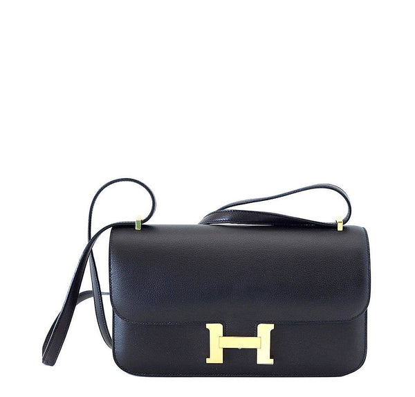 Hermes Constance Elan Black Bag 