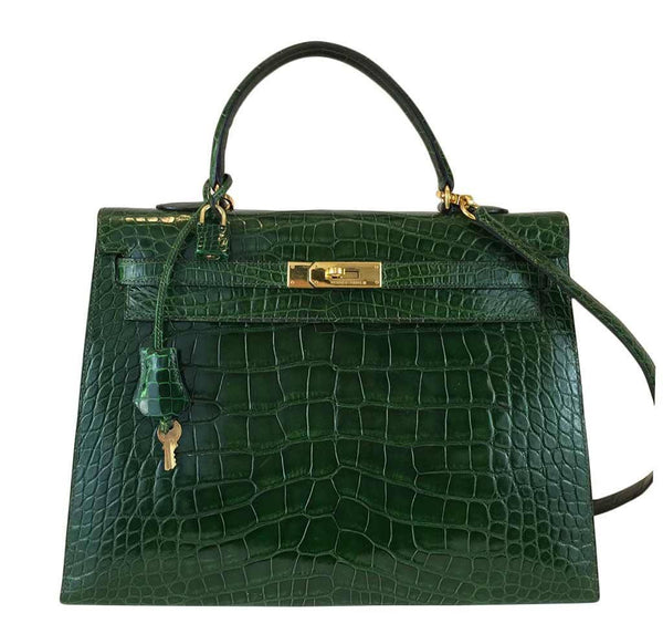 Hermes Kelly Sellier 35 Vert Bags