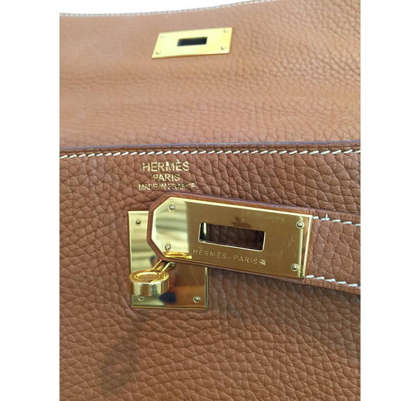 Hermes Kelly 40 Gold Used Engraving