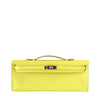 Hermes Kelly Cut Clutch Lime Bag