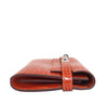 Hermes Kelly Long Wallet Orange Used Side