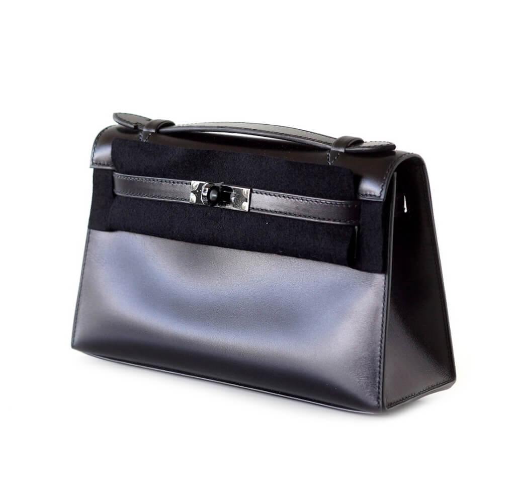 Hermès Pochette Kelly Black Special Order Bag