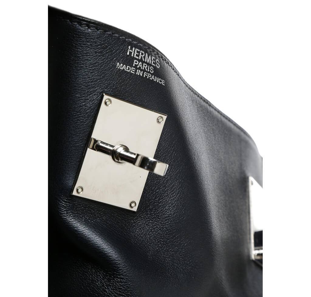 Hermès Kelly Relax Travel Bag 50 Black - Veau Sikkim Leather