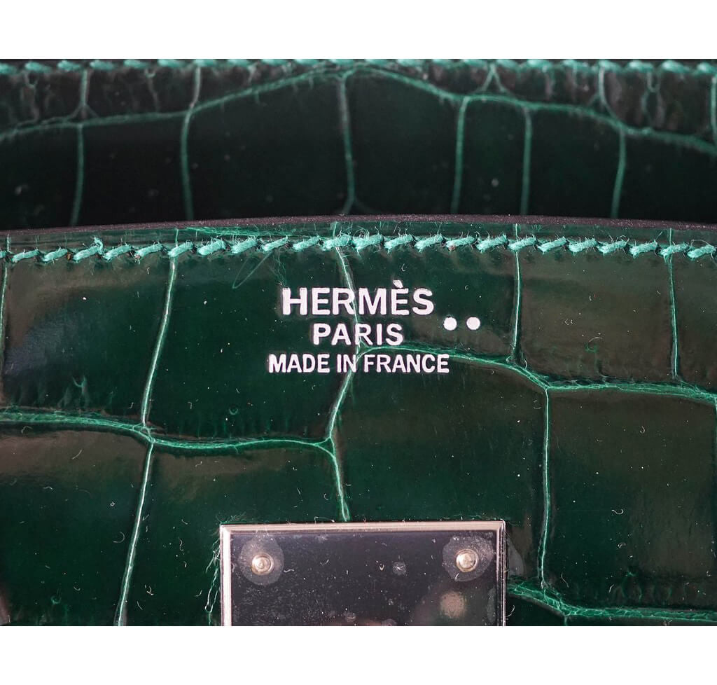 Hermès - Geranium Niloticus Crocodile Lisse Birkin 30
