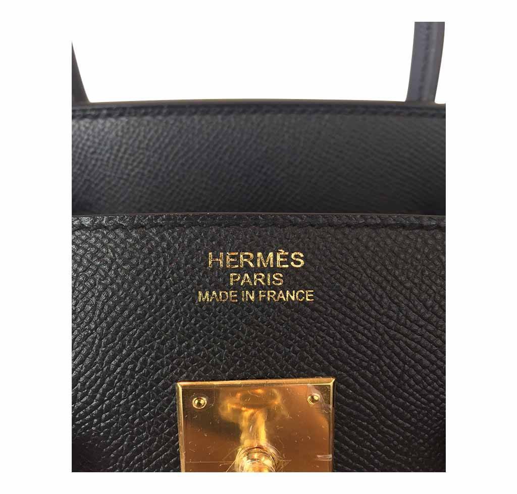 Hermes Birkin 25 Black epsom ghw [X]