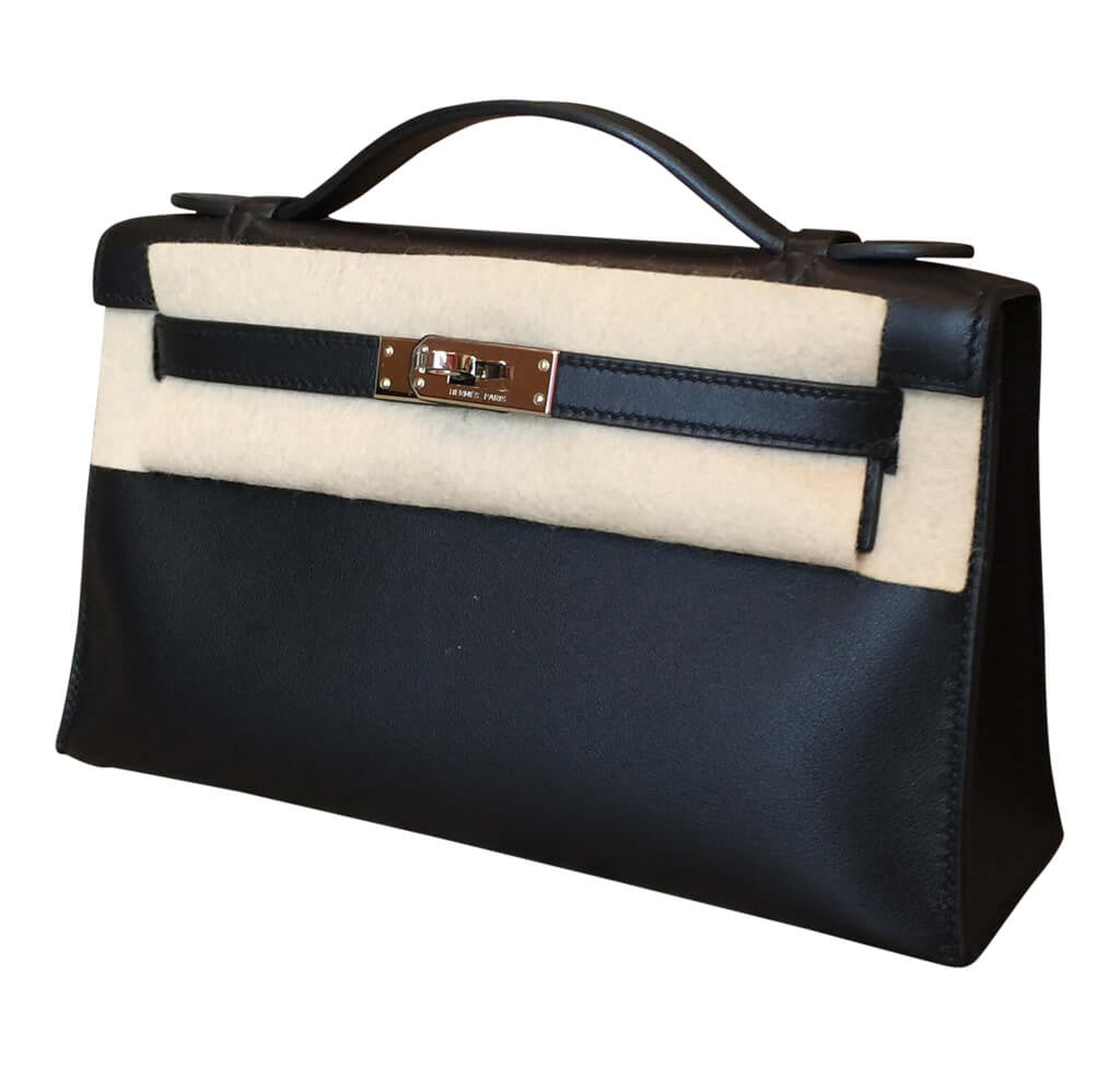 Hermès Pochette Kelly Black Special Order Bag