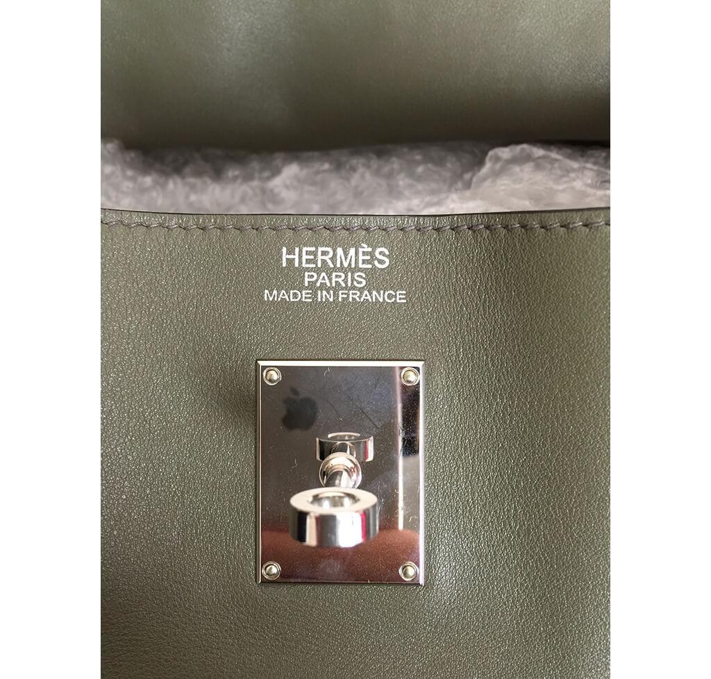 Hermes 50cm Vert de Gris Togo Leather - Lina Collections
