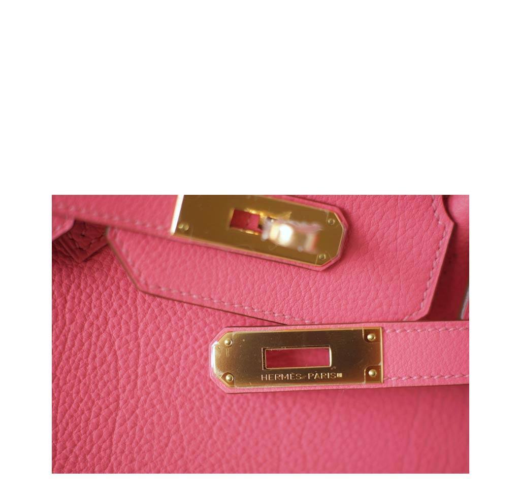 Hermes Birkin 35 Bag Rose Lipstick Pink Togo Gold Hardware – Mightychic