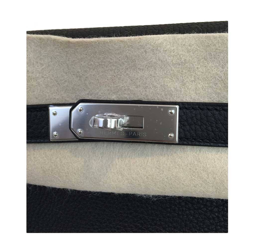Hermès - Authenticated Kelly 28 Handbag - Leather Black Plain for Women, Never Worn