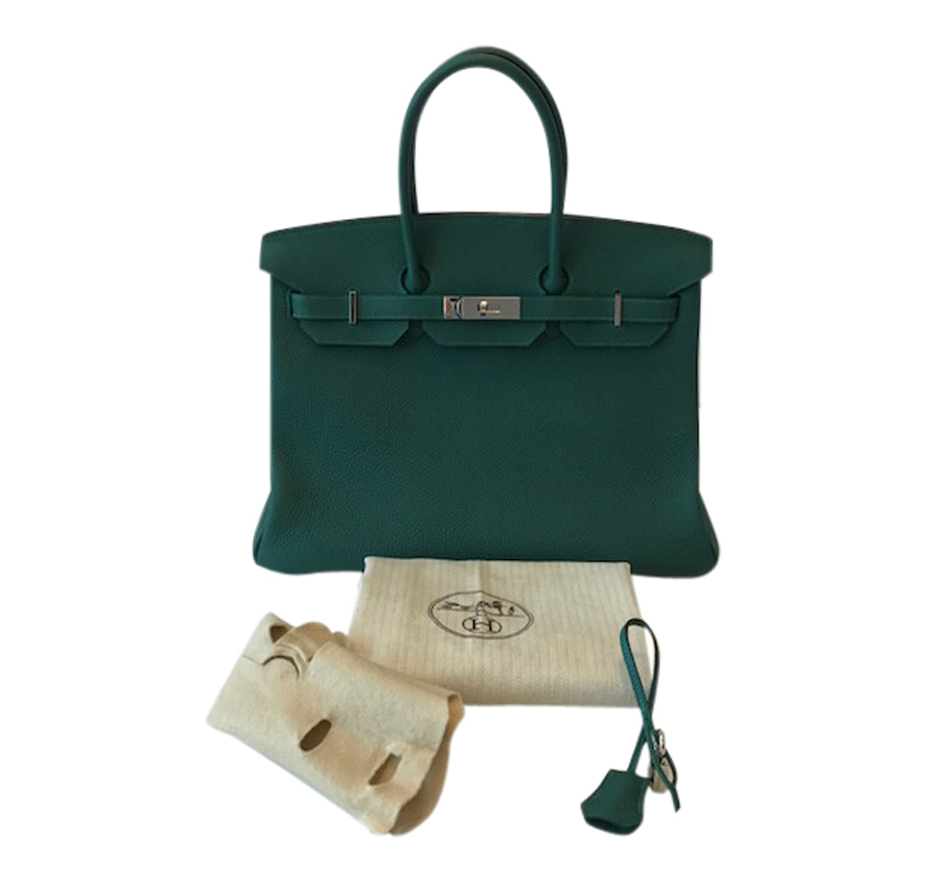 Hermes Birkin Designer Tote Bag Togo Leather in Dark Green Color –  EliteLaza