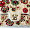 Chanel Runway Embroidered Felt Double Classic Flap Bag