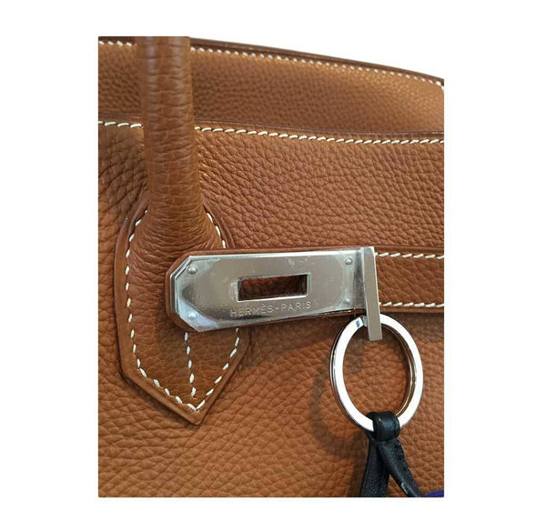 hermes birkin 35 brown used engraving