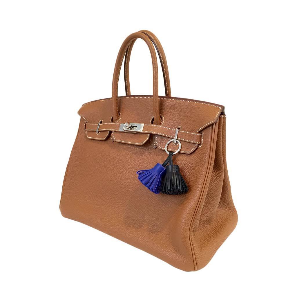 HERMÈS, GRIS PERLE BIRKIN 35CM OF CLEMENCE LEATHER WITH GOLD HARDWARE, Handbags & Accessories, 2020