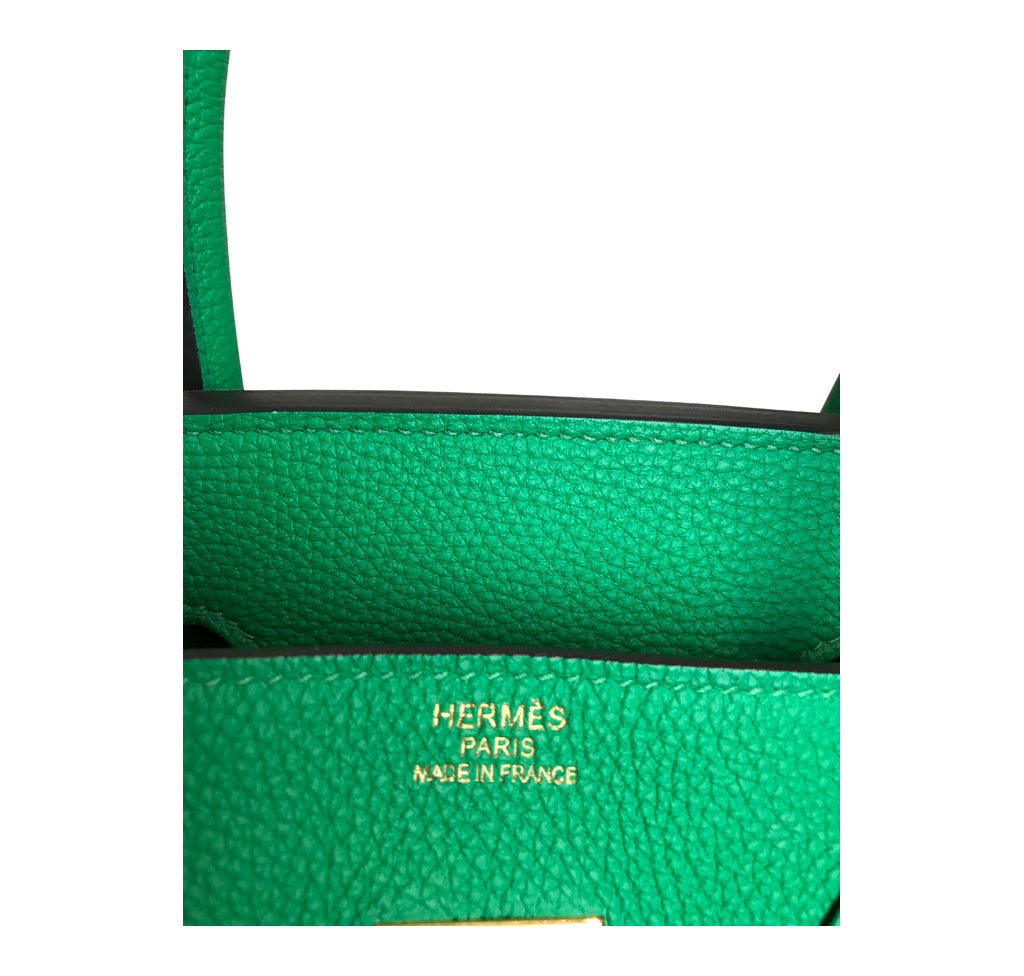 Hermès Birkin 35 Vert Amande Togo Gold Hardware GHW — The French