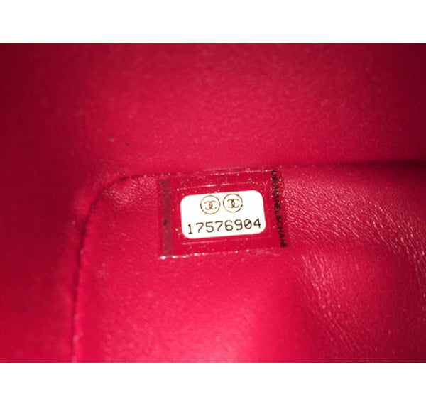 Chanel Red Jumbo Flap 2.55 Shiny Alligator Bag Excellent Serial Number