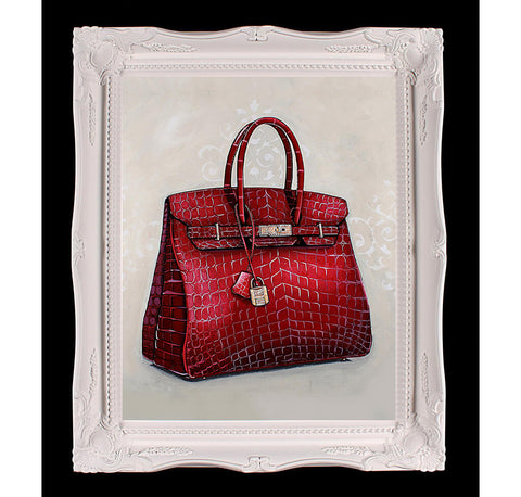 Limited Edition Rouge Hermes Birkin Giclée