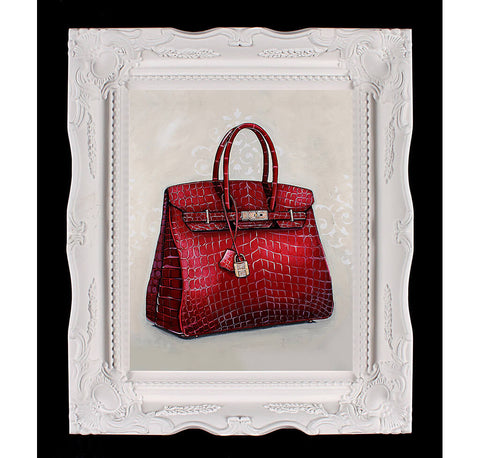Limited Edition Rouge Hermes Birkin Giclée