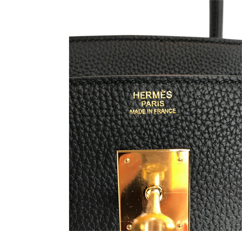 Hermès Birkin 30 Noir (Black) Tadelakt Gold Hardware GHW — The French Hunter