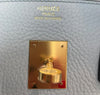 Hermes Birkin 35 Bleu Pale Clemence Bag Gold pristine embossing