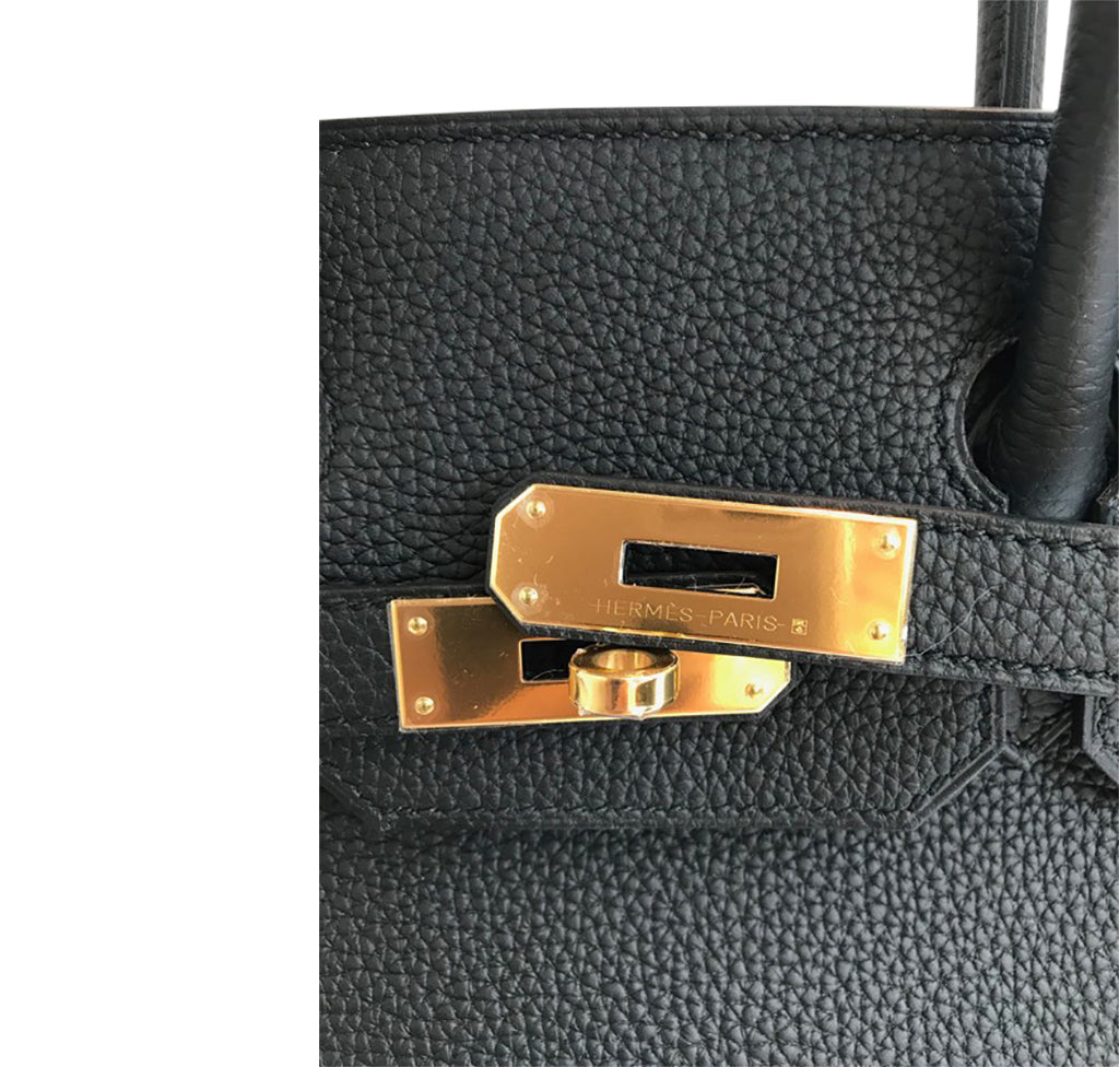 Hermes Birkin Bag 30cm Black Togo Gold Hardware
