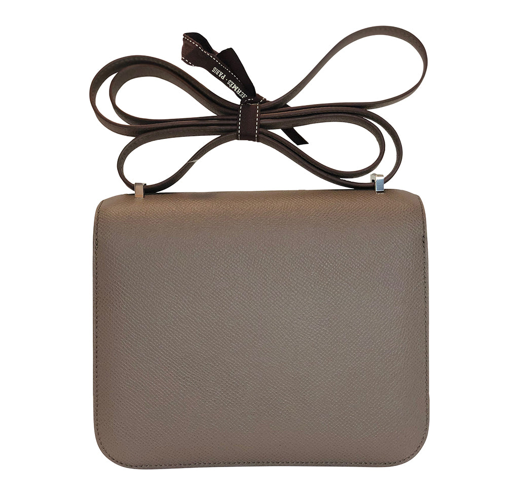 Hermes Constance 18 Etain Mini Bag Gold Hardware Epsom Leather