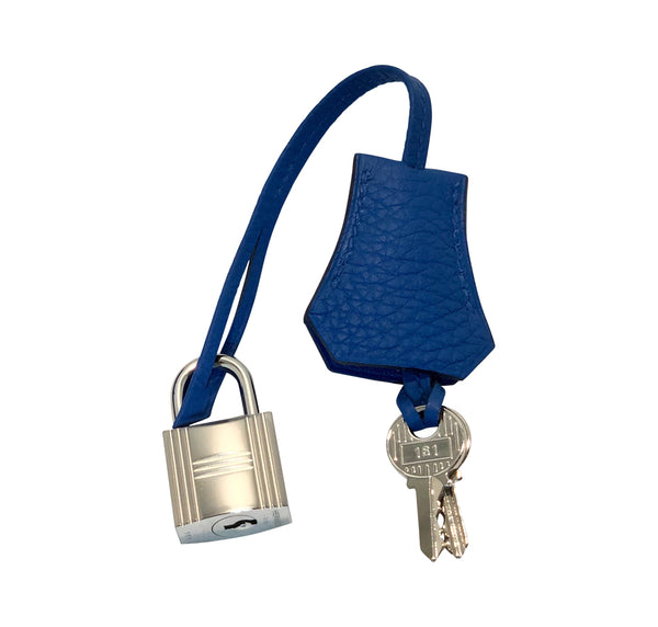Hermes Birkin 25 Togo Bleu Zellige pristine palladium lock keys clochette