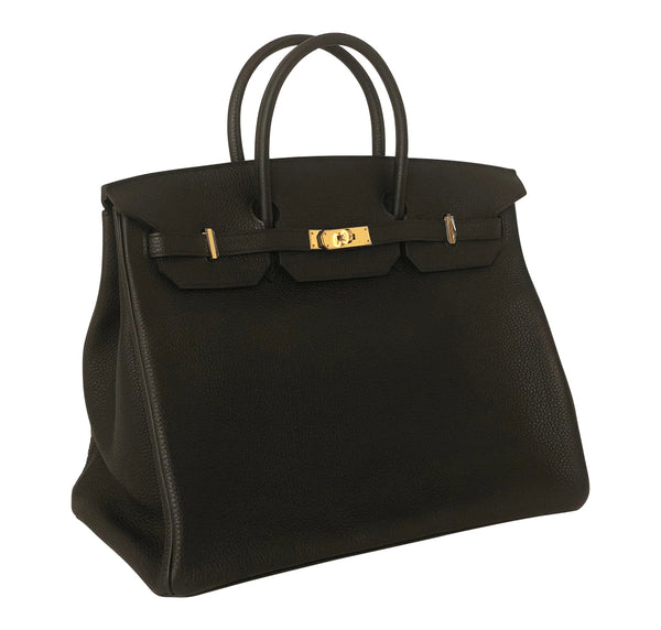 Hermès Birkin 40 Noir Togo Gold pristine side