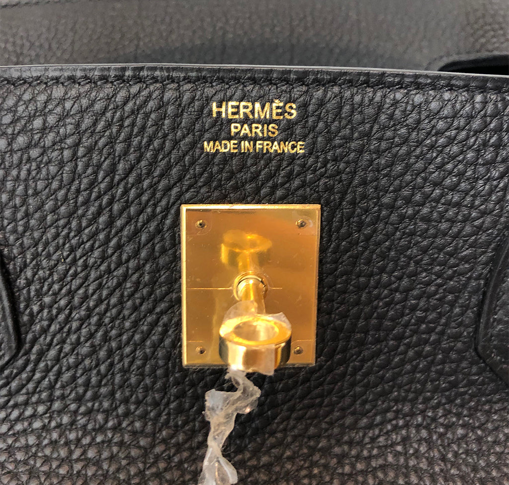 Hermes Birkin HAC Togo 40 Noir in Togo Leather with Gold Plated - US