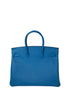 Hermès Birkin 35 Blue Zanzibar Epsom Gold hardware pristine back